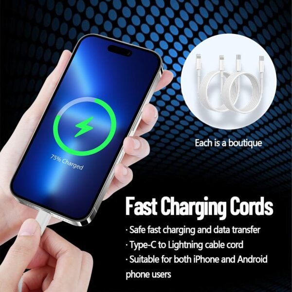 6-in-1 Charging Kit: Fast Charge, Magnetic Power Bank, Wireless Charger, Type-C to Lightning Cable, Adapter & Audio Support, Compact & Portable. - Image 8