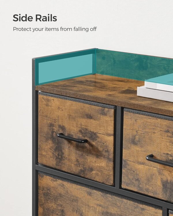 SONGMICS Chest of Drawers, Bedroom Cabinet, 7 Fabric Drawers with Handles, Metal Frame - Image 5