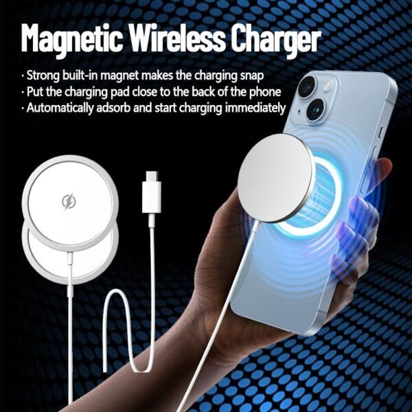 6-in-1 Charging Kit: Fast Charge, Magnetic Power Bank, Wireless Charger, Type-C to Lightning Cable, Adapter & Audio Support, Compact & Portable. - Image 4