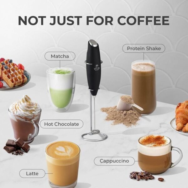 Kitchen Powerful Milk Frother Wand - Ultra Fast Handheld Drink Mixer - Image 2