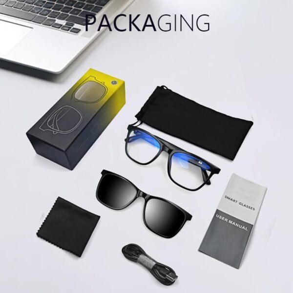 Smart Glasses for Women Bluetooth Glasses with Speaker Anti-Blue Light Clear Call Open Ear Audio Driving, Web conferencing, podcasting, Listening to Music - Image 9