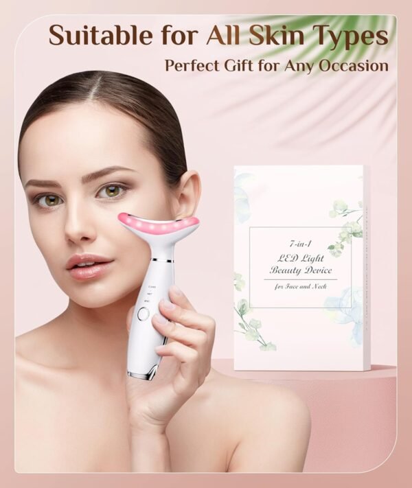 Led Electric Facial Massager, Vibrating Facial Massager with Thermals - Image 7