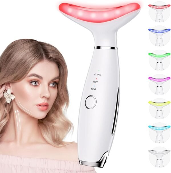 Led Electric Facial Massager, Vibrating Facial Massager with Thermals