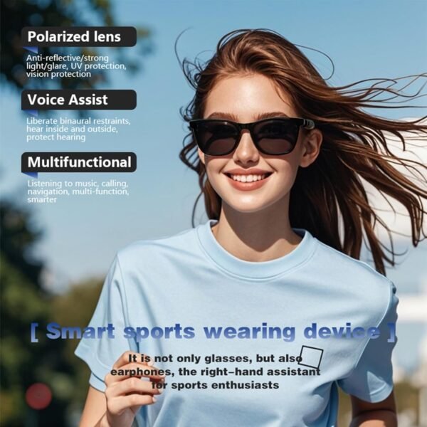 Smart Glasses for Women Bluetooth Glasses with Speaker Anti-Blue Light Clear Call Open Ear Audio Driving, Web conferencing, podcasting, Listening to Music - Image 5