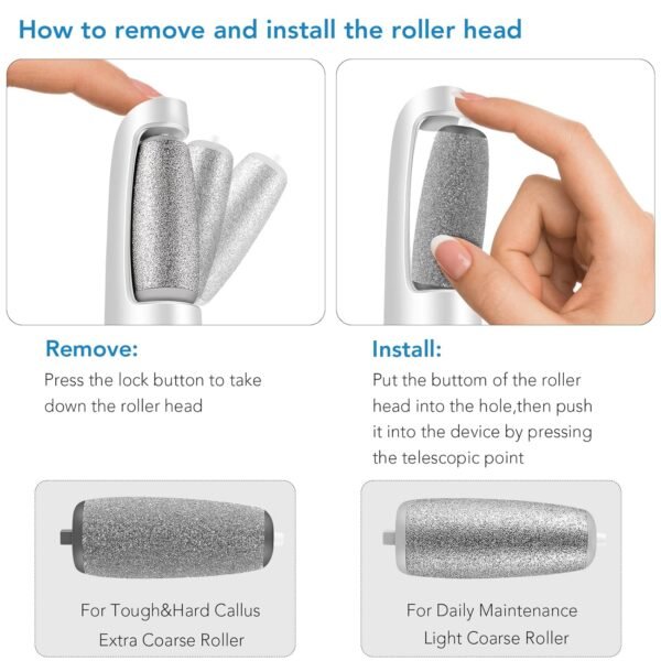 Electric Callus Remover for Feet, Professional Pedicure Kit Foot Scrubber - Image 4