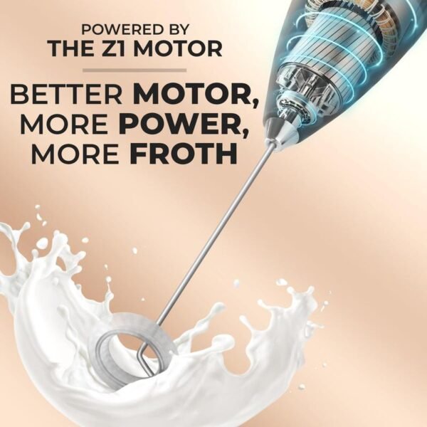 Kitchen Powerful Milk Frother Wand - Ultra Fast Handheld Drink Mixer - Image 3